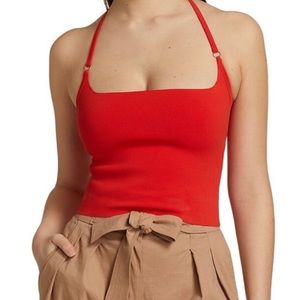 NWT A.L.C. Nova Knit Halter Tank Top in Red Size Medium
